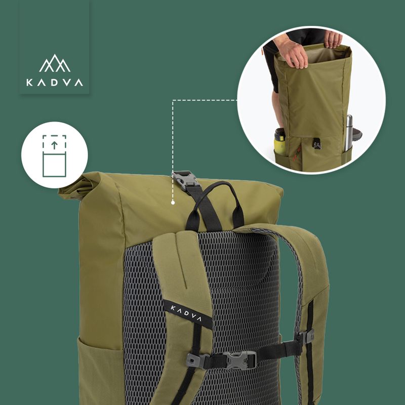 Mestský batoh KADVA Companion 20 l khaki 18