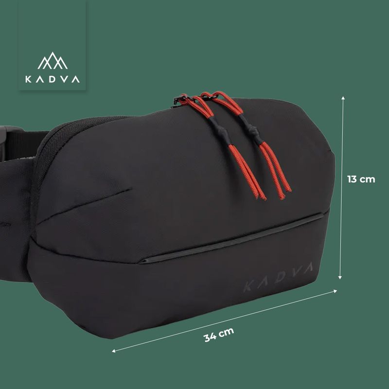 Pásiková taška KADVA Companion čierna 14