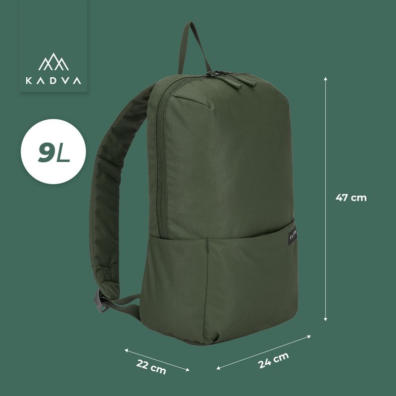 Mestský batoh KADVA CityQuest 9 l zelený 7