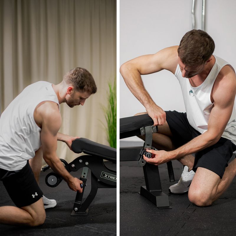 Nastaviteľná tréningová lavica XTREXO B750 čierna 12