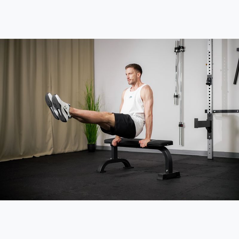 XTREXO B10 Rovná tréningová lavica čierna 8