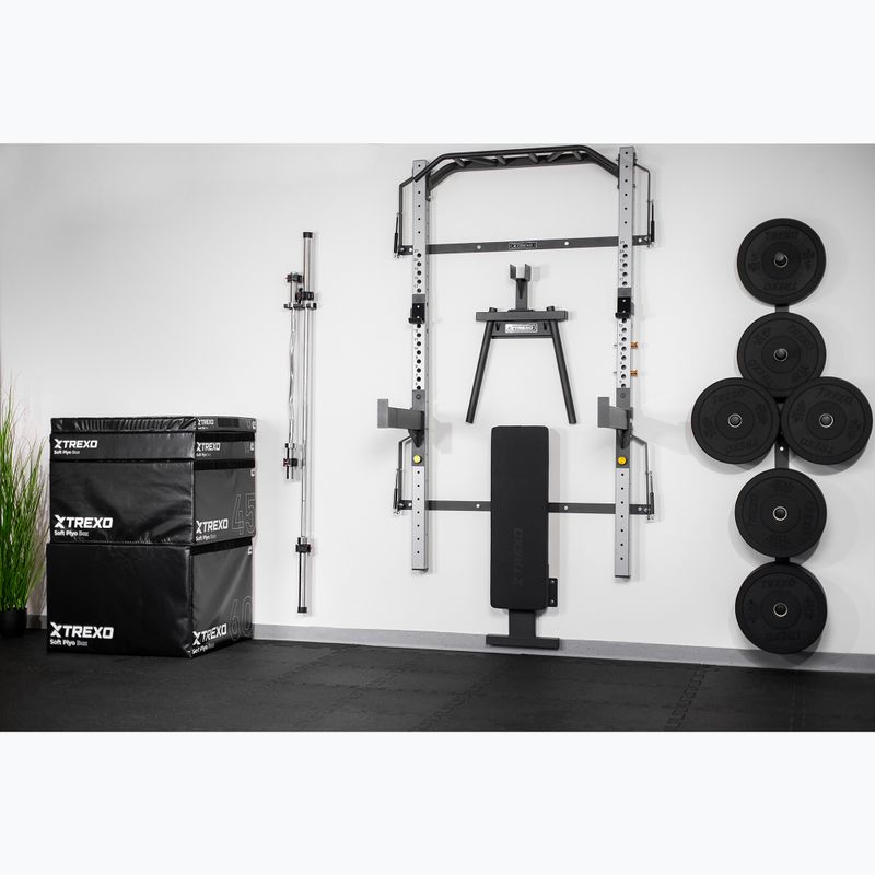 Klietka na stenu TREXO Mercury s lavičkou a stojanom na dosky čierna 10