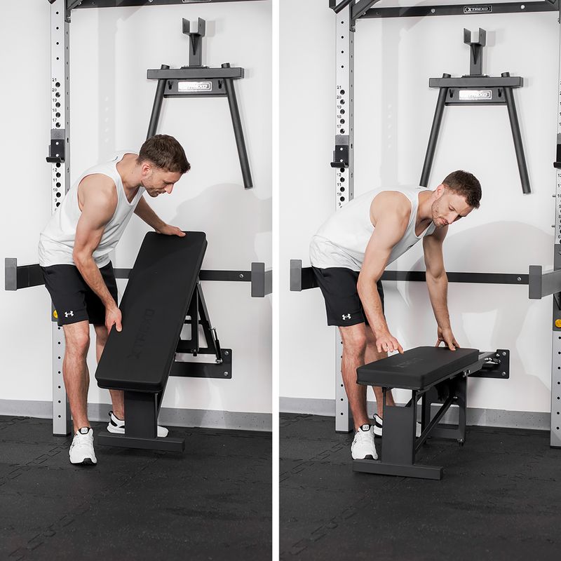 Klietka na stenu TREXO Mercury s lavičkou a stojanom na dosky čierna 12