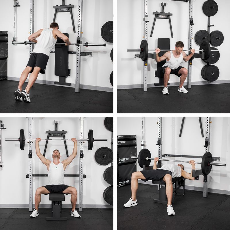 Klietka na stenu TREXO Mercury s lavičkou a stojanom na dosky čierna 14