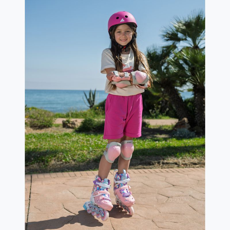 Detské kolieskové korčule nastaviteľné ATTABO Flashled pink 14