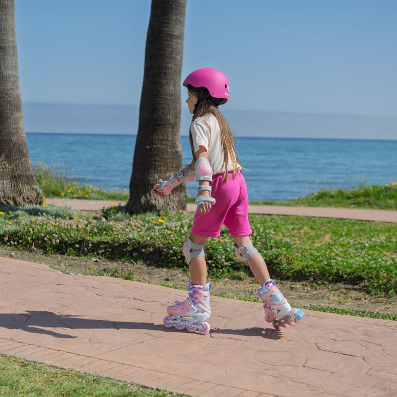 Detské kolieskové korčule nastaviteľné ATTABO Flashled pink 17