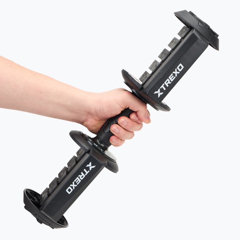 Nastaviteľný držiak činky TREXO 40 kg TXO-B4W001-B čierny 5
