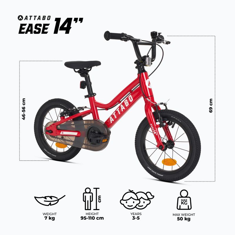 Detský bicykel ATTABO EASE 14" red 2