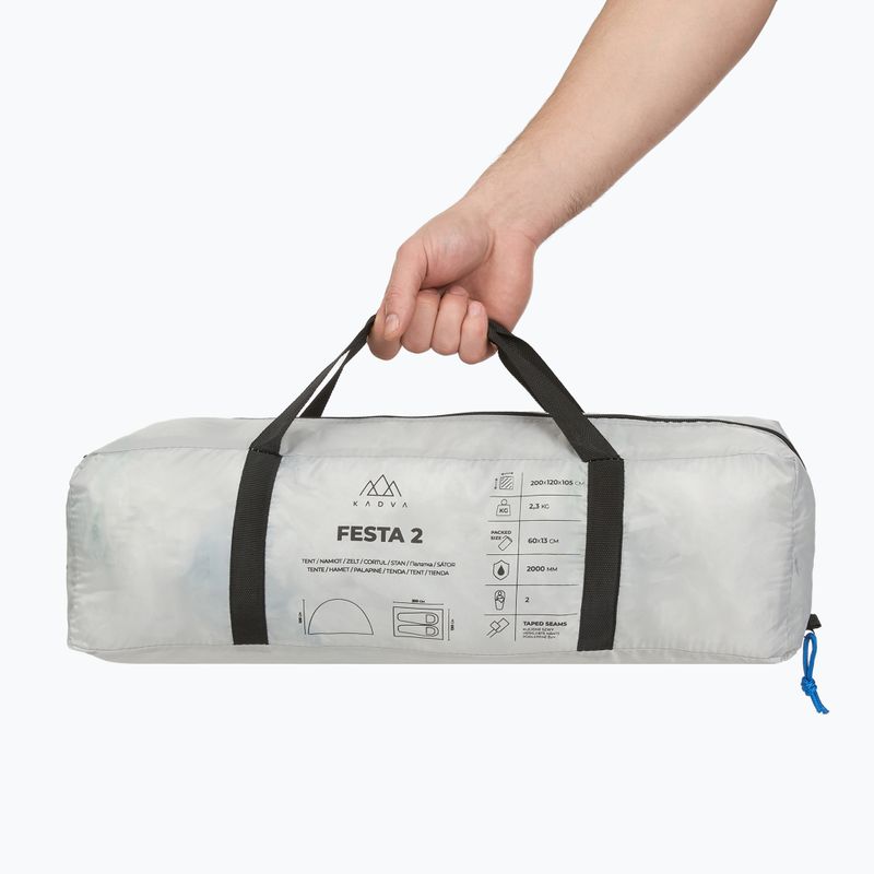 Kempingový stan pre 2 osoby KADVA Festa 2 grey/blue 12