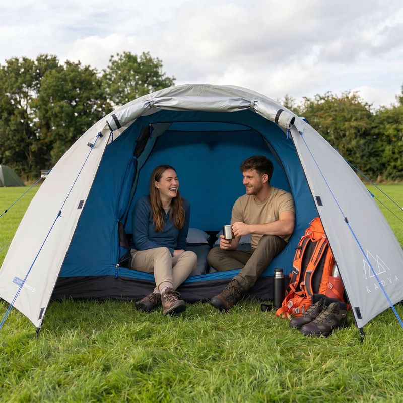 Kempingový stan 3-osobowy KADVA CAMPdome 3 grey 10