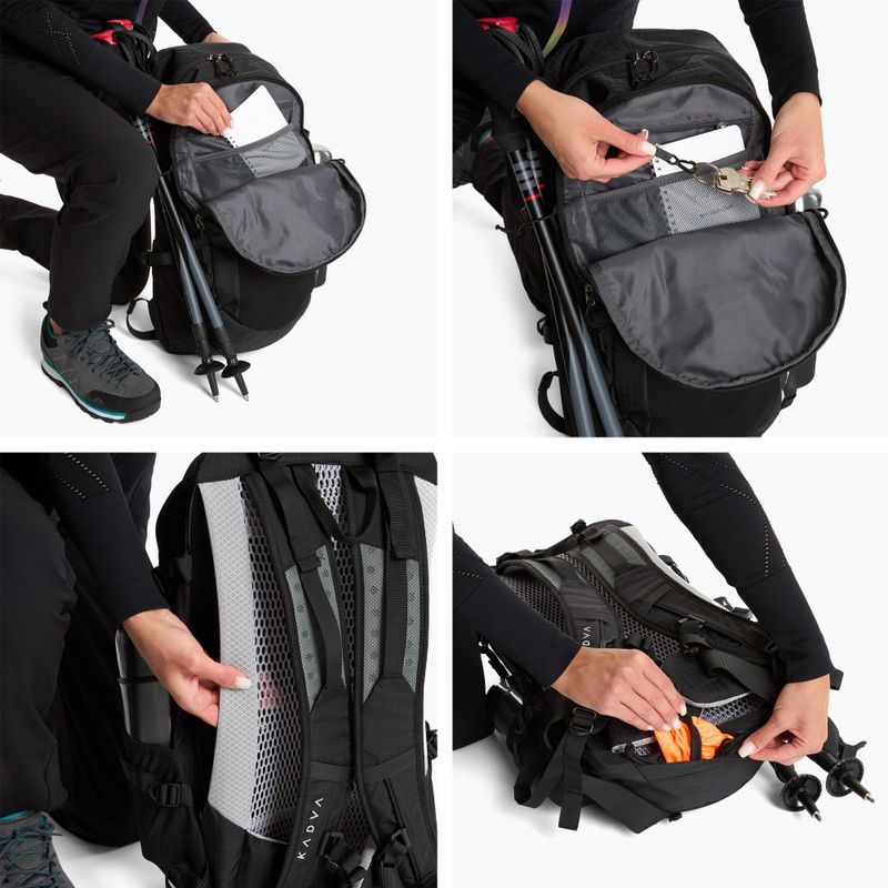 Turistický batoh KADVA Okole 25 l čierny 12