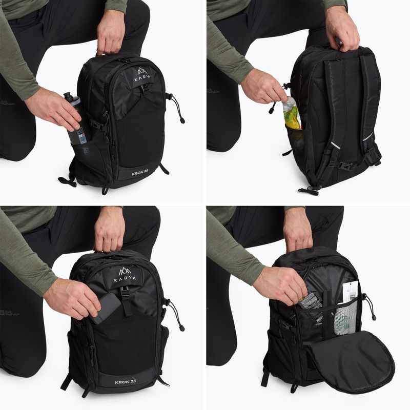 Turistický batoh KADVA vrecko na laptop 25 l čierny 8