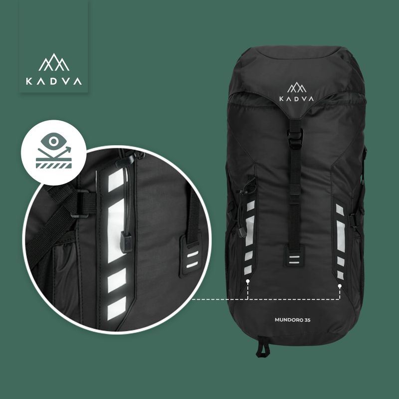 Turistický batoh KADVA Mundoro 35 l čierny 17