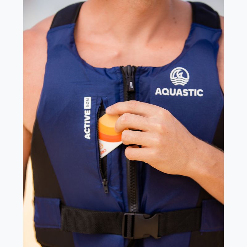 Bezpečnostná vesta AQUASTIC Active 50N modrá 9