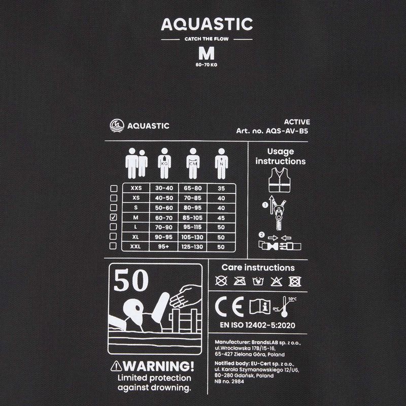 Žltá bezpečnostná vesta AQUASTIC Active 50N 7