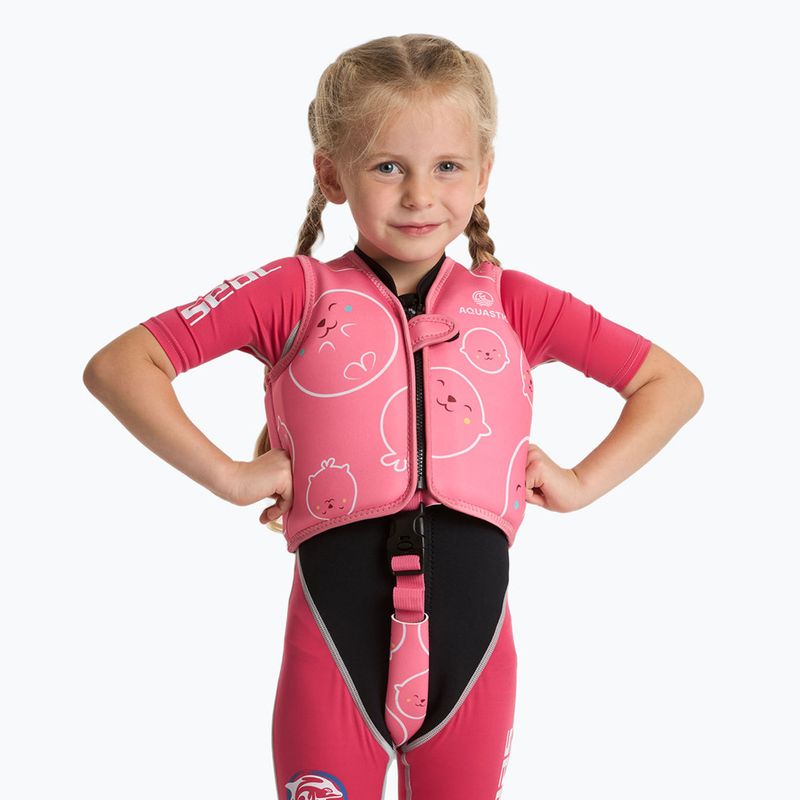 Detská bezpečnostná vesta AQUASTIC Junior pink 2