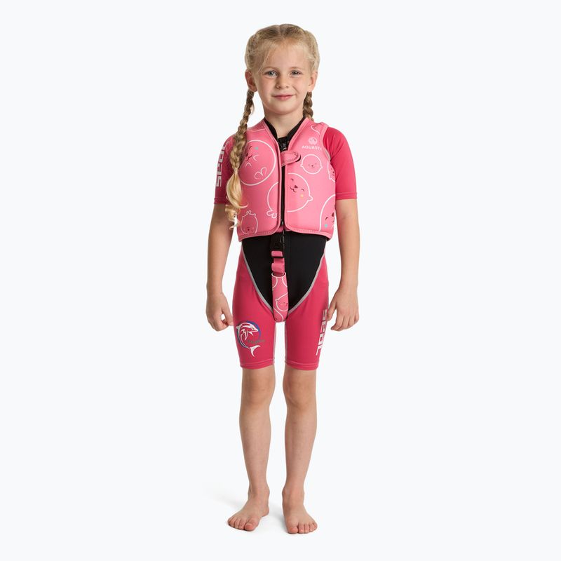 Detská bezpečnostná vesta AQUASTIC Junior pink 3