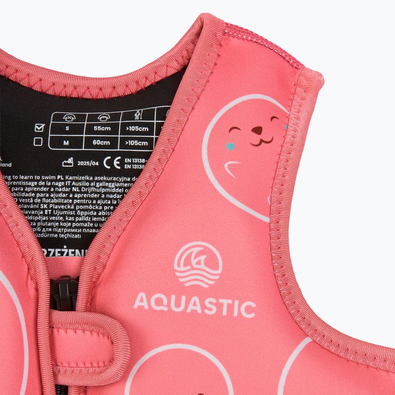 AQUASTIC Junior detská plávacia vesta ružová 3