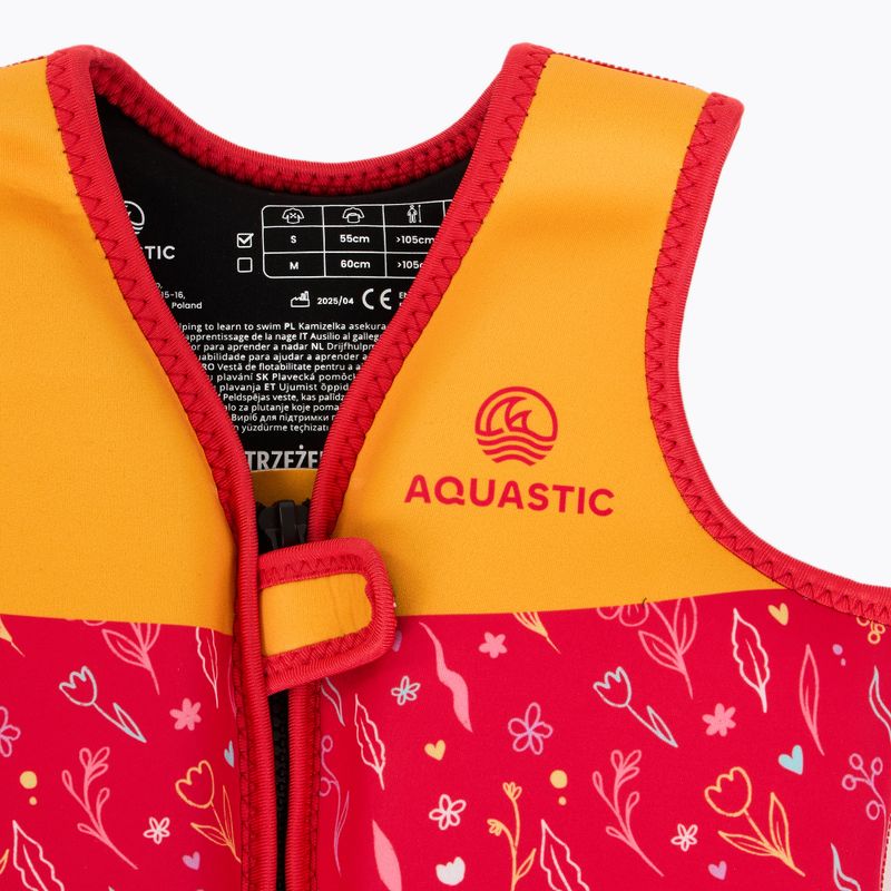 Detská bezpečnostná vesta AQUASTIC Junior pink/yellow 3