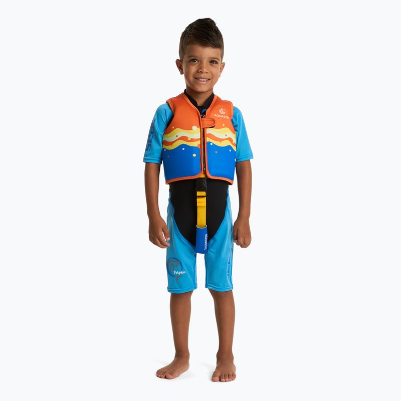 AQUASTIC Junior oranžová/modrá vesta 4