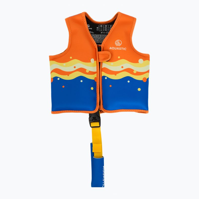 AQUASTIC Junior oranžová/modrá vesta
