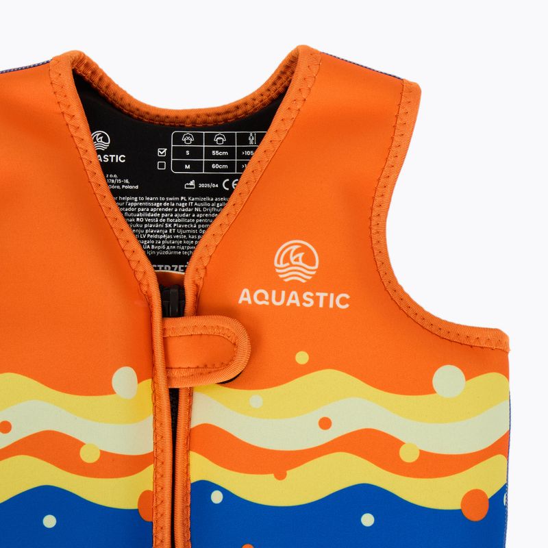 AQUASTIC Junior oranžová/modrá vesta 3