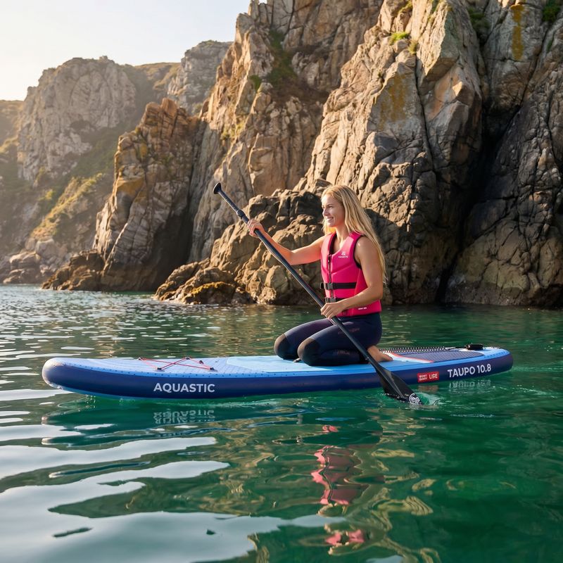 Súprava doska SUP nafukovacia AQUASTIC Taupo 10'8" allround blue 19