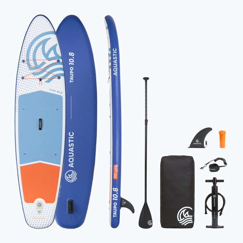Súprava doska SUP nafukovacia AQUASTIC Taupo 10'8" allround blue