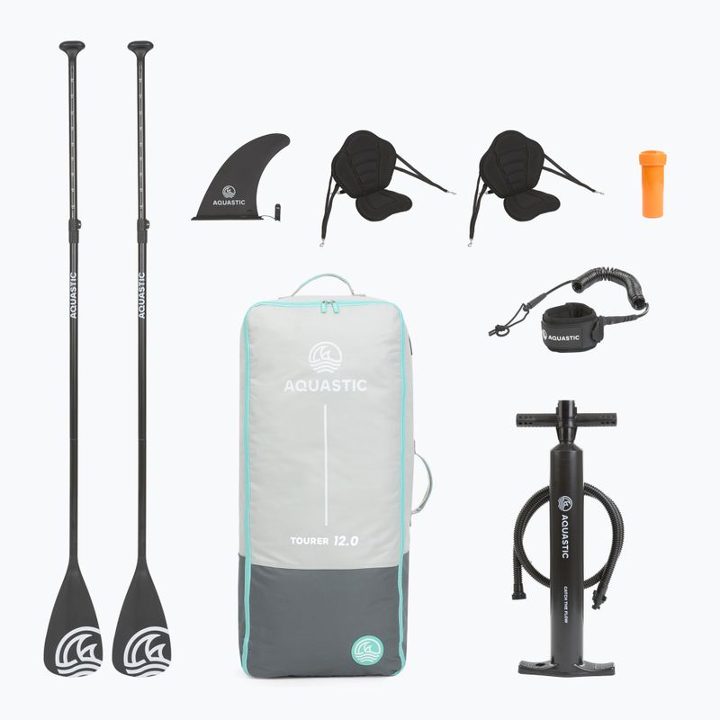 Súprava doska SUP nafukovacia AQUASTIC Tourer 12'0" 2-os green 20