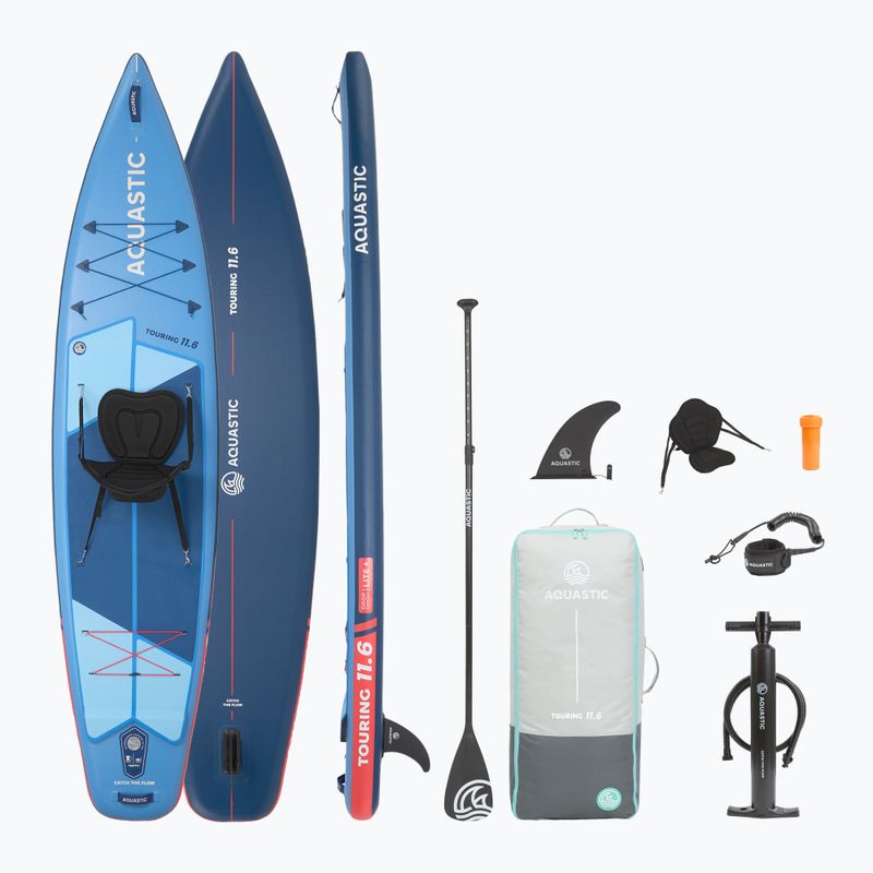 Súprava doska SUP nafukovacia AQUASTIC Touring 11'6" blue