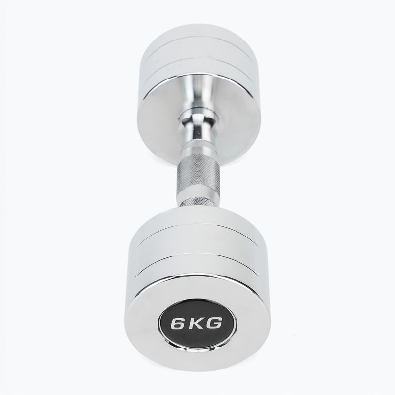 Chrómové činky XTREXO 2x6 kg strieborné 3