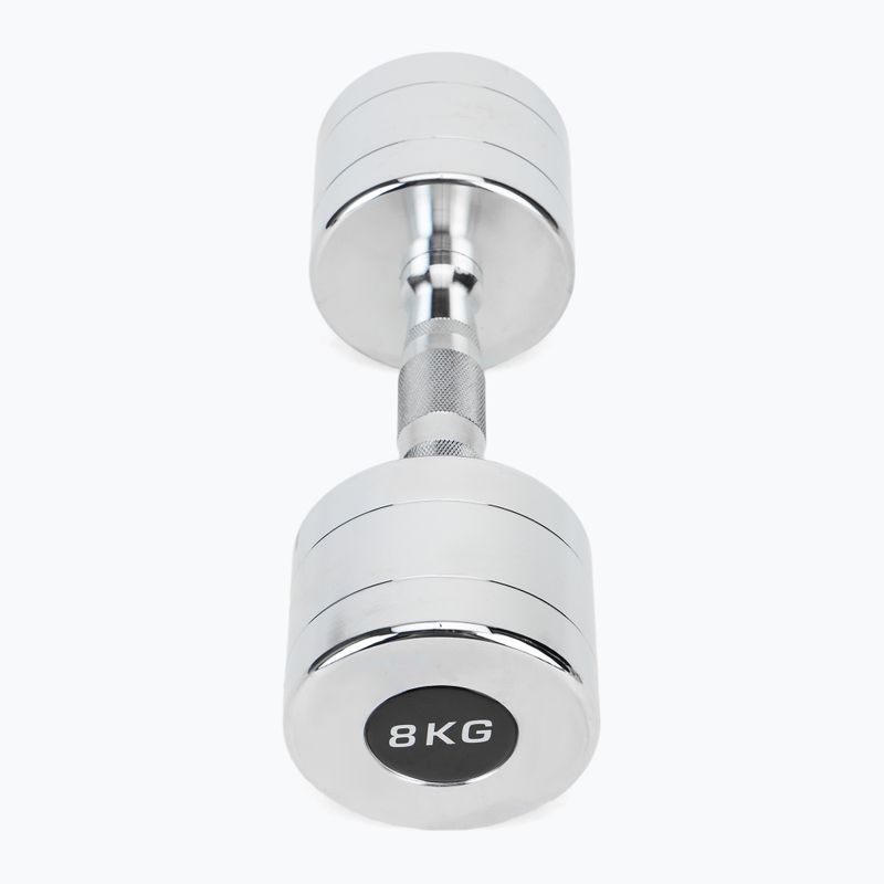 Chrómové činky XTREXO 2x8 kg strieborné 3