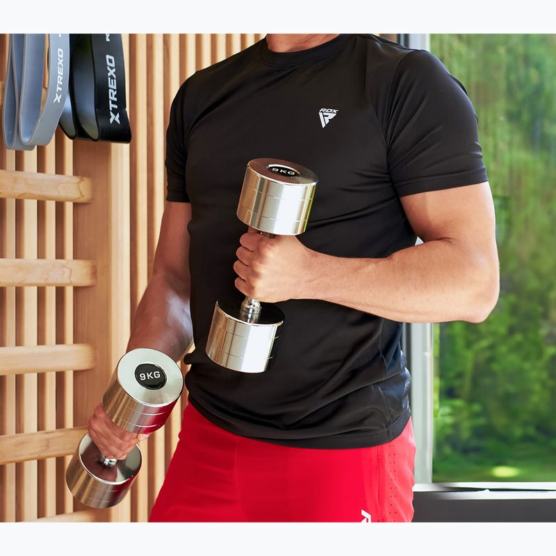 Chrómové činky XTREXO 2x9 kg strieborné 7