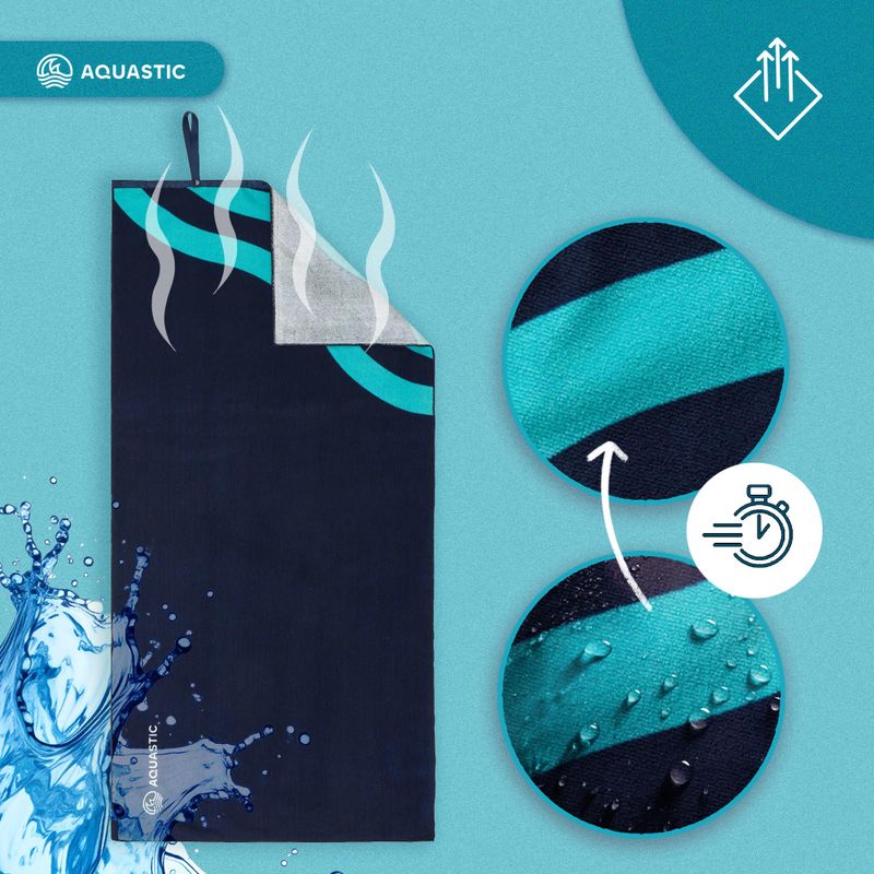 Uterák AQUASTIC Wavey navy blue/blue 9