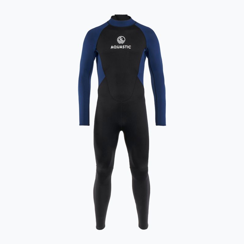 Pánsky plavecký neoprénový oblek AQUASTIC Wavey LG 2 mm black/blue 2