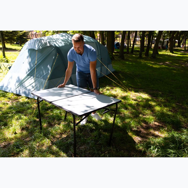 Stolový turistický skladací KADVA CAMPtable veľký pre 4-6 osôb šedý 5