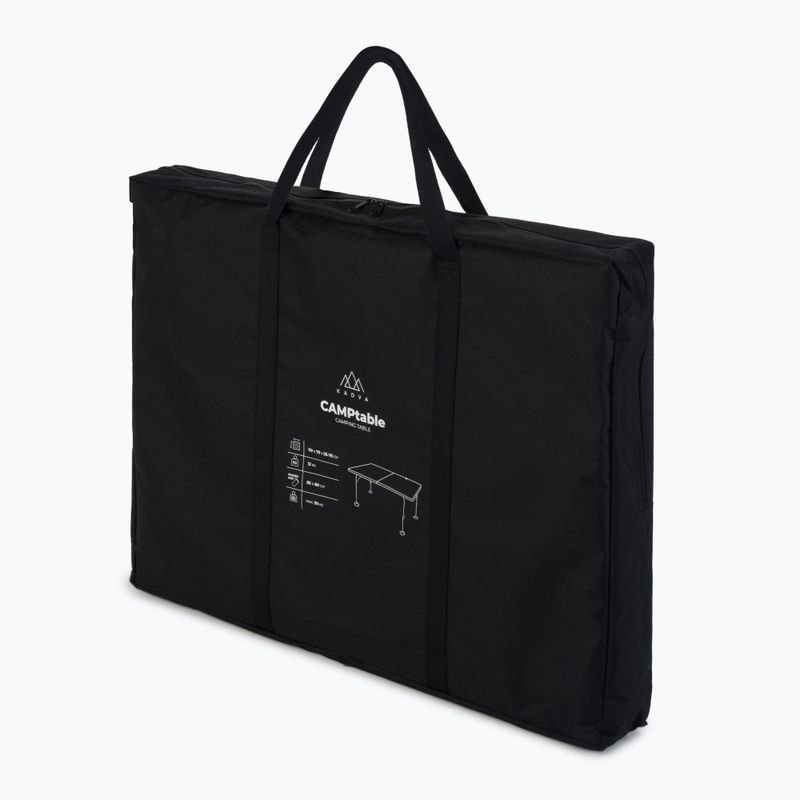 Stolový turistický skladací KADVA CAMPtable veľký pre 4-6 osôb šedý 11