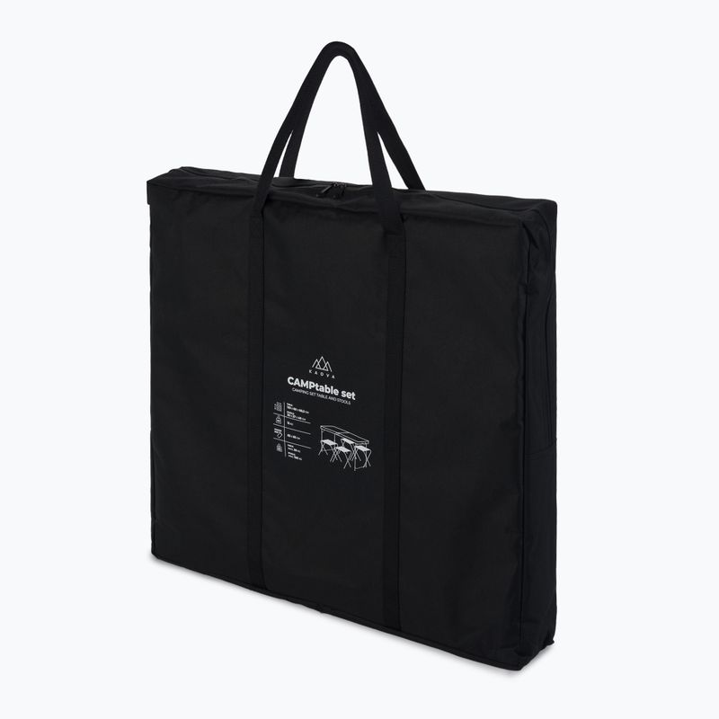 Stolný turistický skladací + stoličky KADVA CAMPtable set pre 4-6 osôb šedý 19