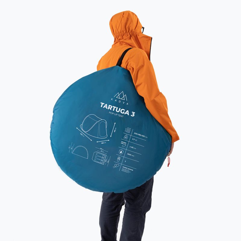 Stanový stan pre 3 osoby KADVA Tartuga 3 modrý 15