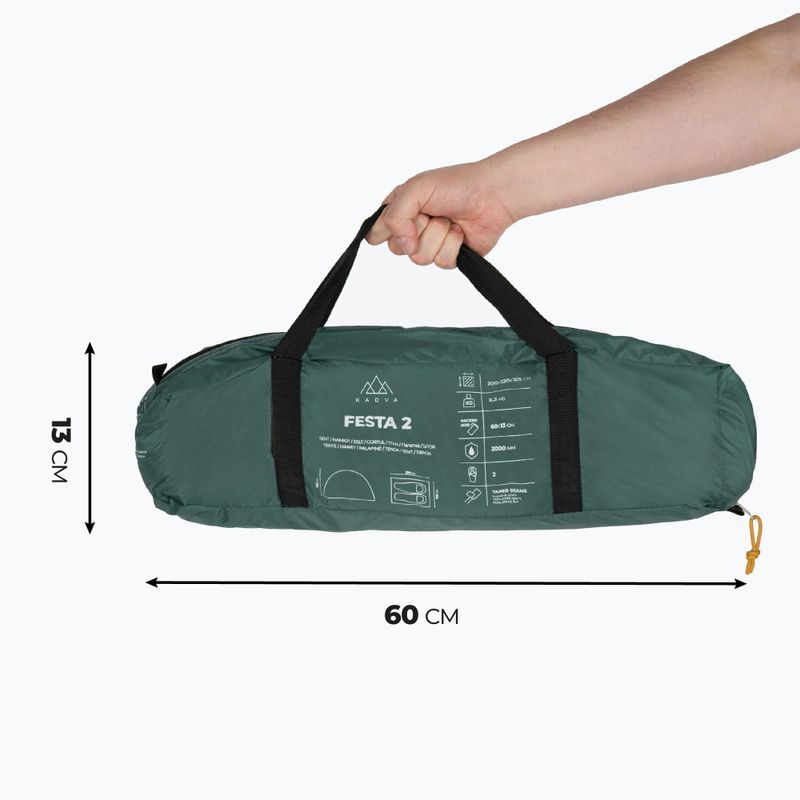 Kempingový stan pre 2 osoby KADVA Festa 2 zielony 8