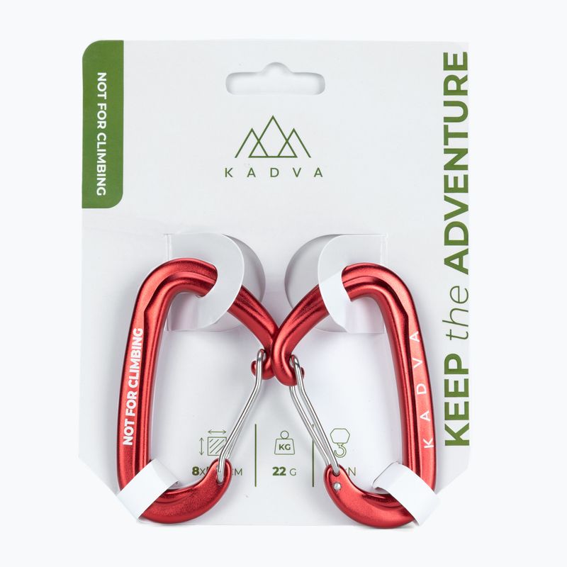 Karabína na montáž hamaku KADVA Hammock Carabinier červená 6