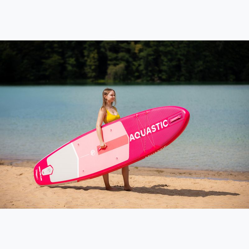 Súprava doska SUP nafukovacia AQUASTIC Perth 9'10" pink 18