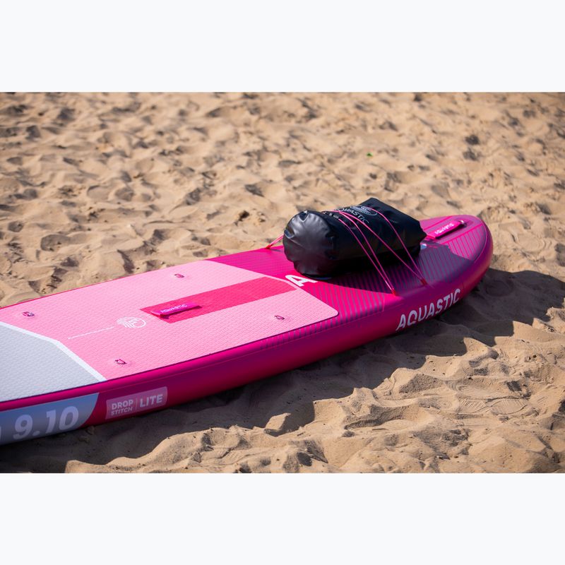 Súprava doska SUP nafukovacia AQUASTIC Perth 9'10" pink 23
