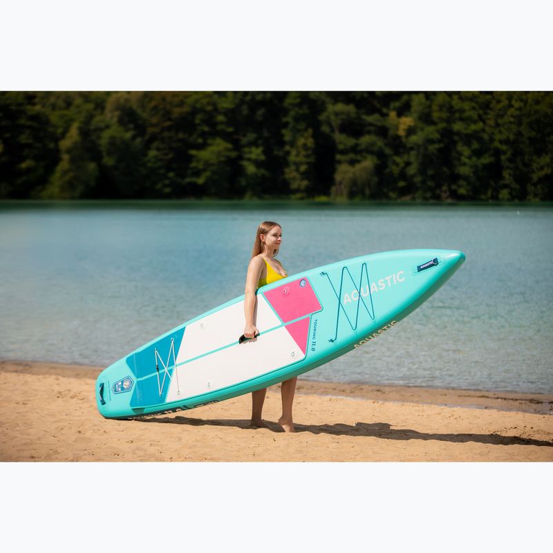Súprava doska SUP nafukovacia AQUASTIC Touring 11'6" green 21