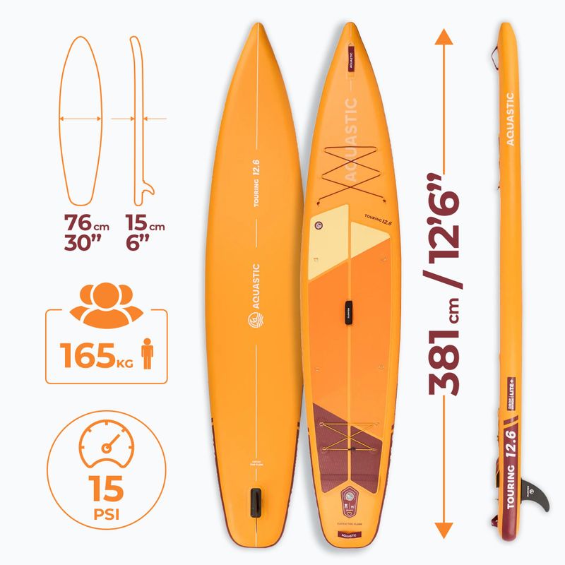 Doska SUP AQUASTIC Touring 12'6" oranžová 25