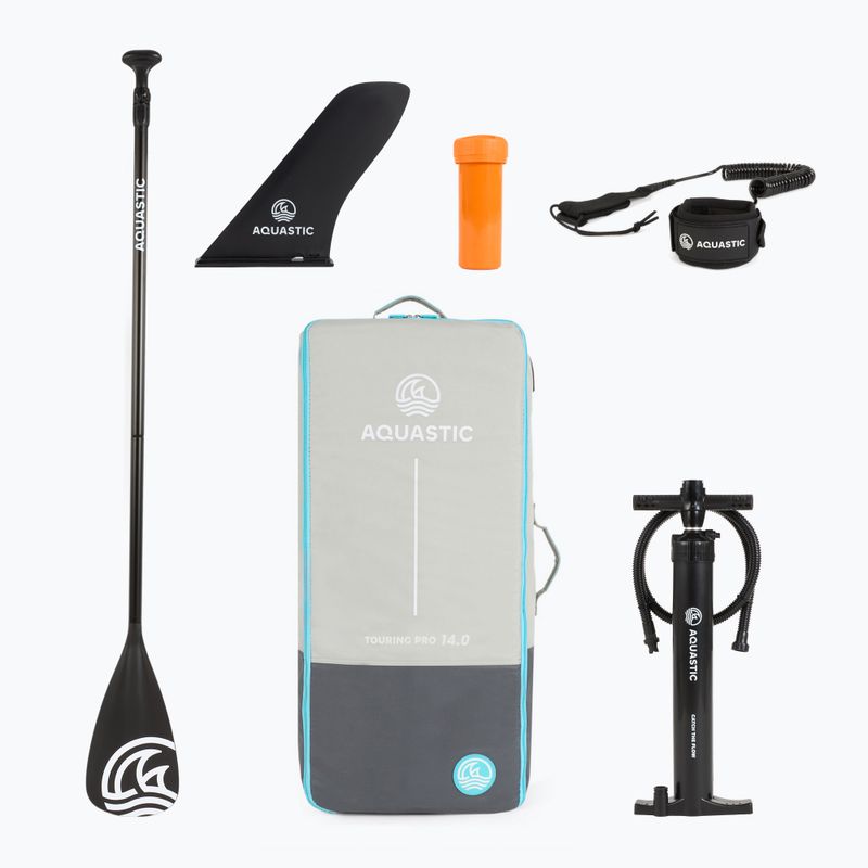 Súprava doska SUP nafukovacia AQUASTIC Touring Pro 14'0" dark blue 18