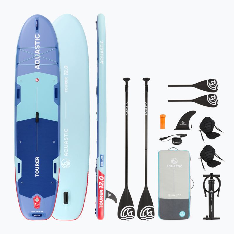 Súprava doska SUP nafukovacia AQUASTIC Tourer 12'0" 2-os blue