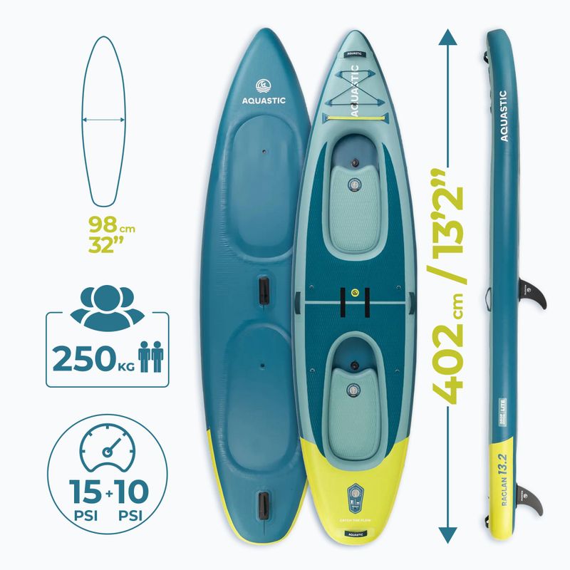 Kajak/SUP hybrid AQUASTIC Raglan 13'2" zelený 19