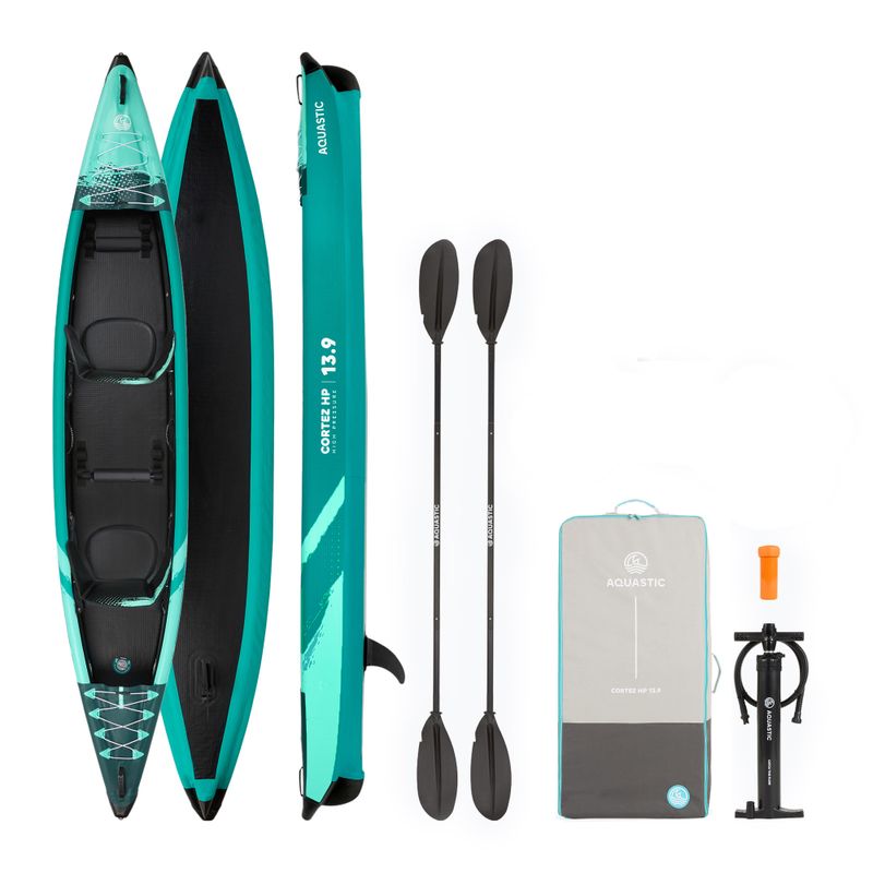 Vysokotlaký nafukovací kajak pre 2 osoby AQUASTIC Cortez 13'9" 420 cm green 23