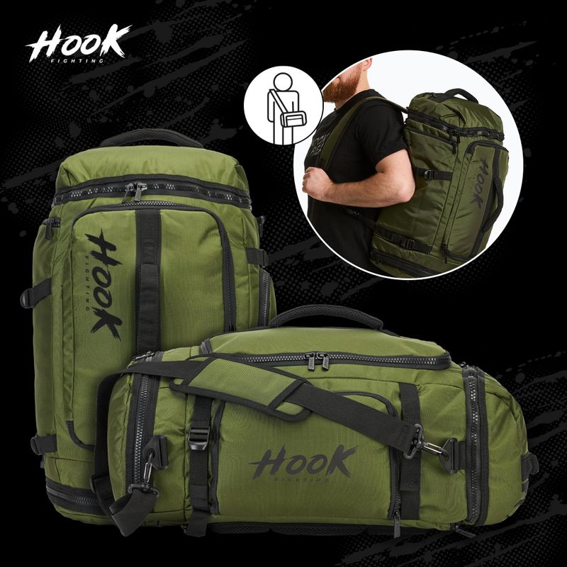 Batoh HOOK FIGHTING Training 2v1 Duffel Bag 30 l zelená 19